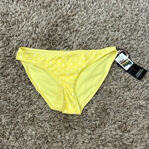 brand new yellow polka dot bikini bottom